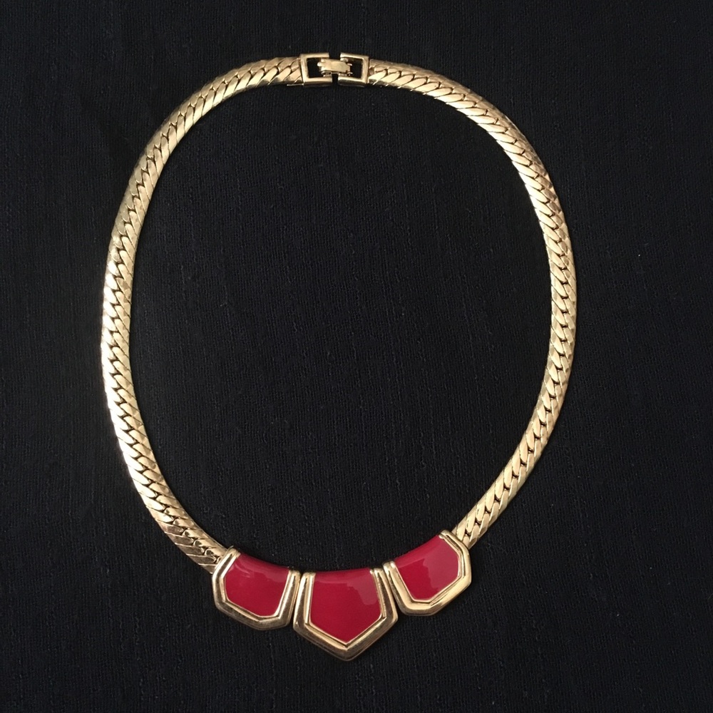 Gold plated choker necklace